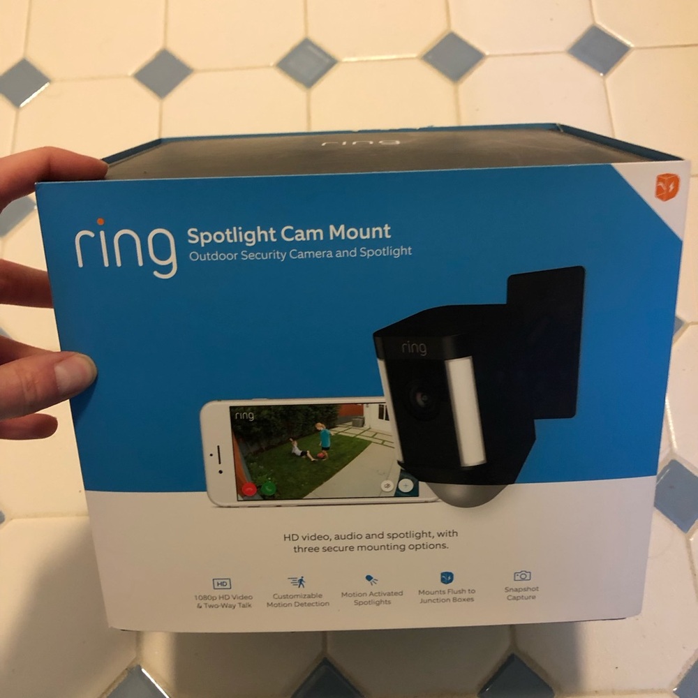 Ring Spotlight Cam Wired, black, open box